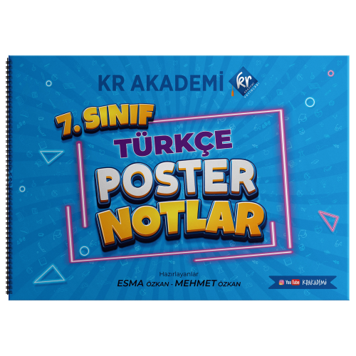 Kr Akademi Yayınları 7. Sınıf Türkçe Poster Notlar