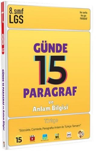 Tonguç Akademi 8. Sınıf LGS Günde 15 Paragraf ve Anlam Bilgisi