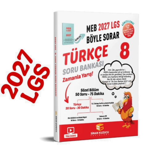 8. Sınıf 2027 Lgs Meb Böyle Sorar TÜRKÇE Soru Bankası Video Çözümlü