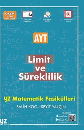 YZ Yayınları AYT Limit ve Süreklilik Matematik Fasikülleri