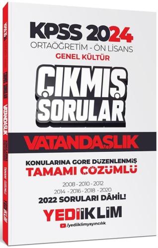 Yediiklim 2024 KPSS Ortaöğretim Ön Lisans Genel Kültür Vatandaşlık Tam