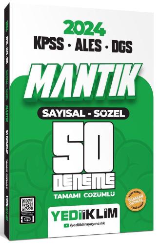 Yediiklim Yayınları 2024 KPSS ALES DGS Mantık Sayısal Sözel Tamamı Çöz