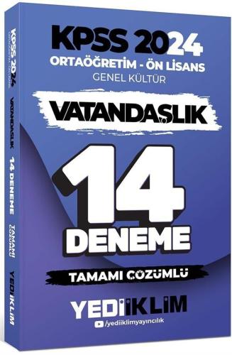 Yediiklim Yayınları 2024 KPSS Ortaöğretim Ön Lisans Genel Kültür Vatan