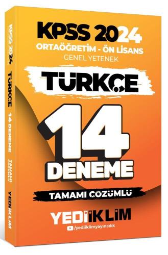 Yediiklim Yayınları 2024 KPSS Ortaöğretim Ön Lisans Genel Yetenek Türk