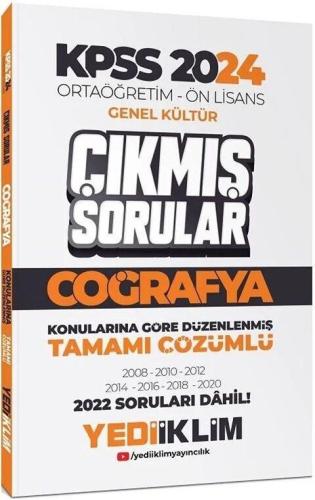 Yediiklim Yayınları 2024 KPSS Ortaöğretim Önlisans Coğrafya Konularına Göre Çıkmış Sorular