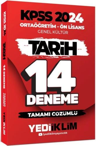 Yediiklim Yayınları 2024 KPSS Ortaöğretim Ön Lisans Genel Kültür Tarih 14 Deneme Tamamı Çözümlü