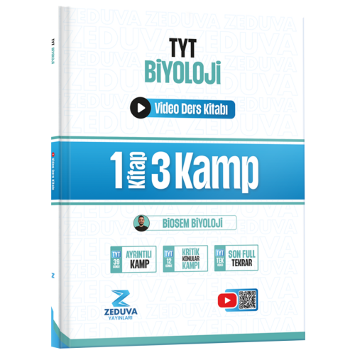 Zeduva Yayınları Biosem TYT Biyoloji 1 Kitap 3 Kamp Video Ders Kitabı