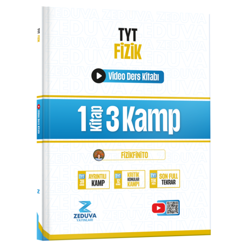 Zeduva Yayınları Fizikfinito TYT Fizik 1 Kitap 3 Kamp Video Ders Kitabı