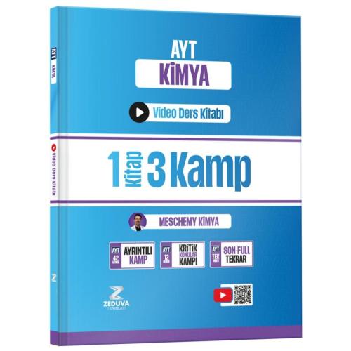 Zeduva Yayınları Meschemy Kimya AYT Kimya 1 Kitap 3 Kamp Video Ders Ki