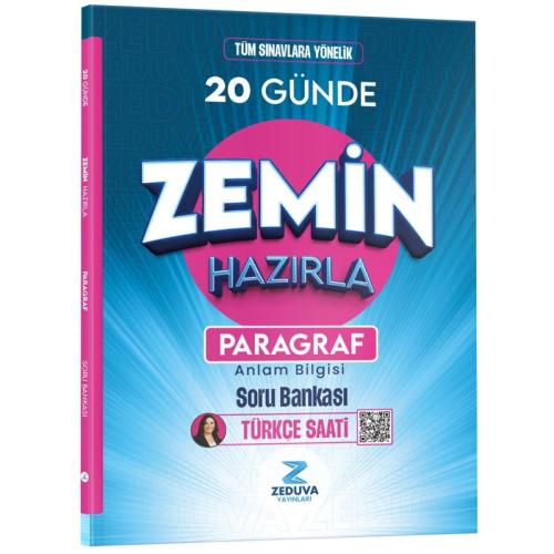 Zeduva Yayınları Türkçe Saati 20 Günde Zemin Hazırla Paragraf Anlam Bilgisi Soru Bankası